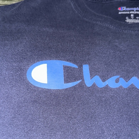 Champion Navy Blue Tee with Blue Logo - Picture 4 of 7
